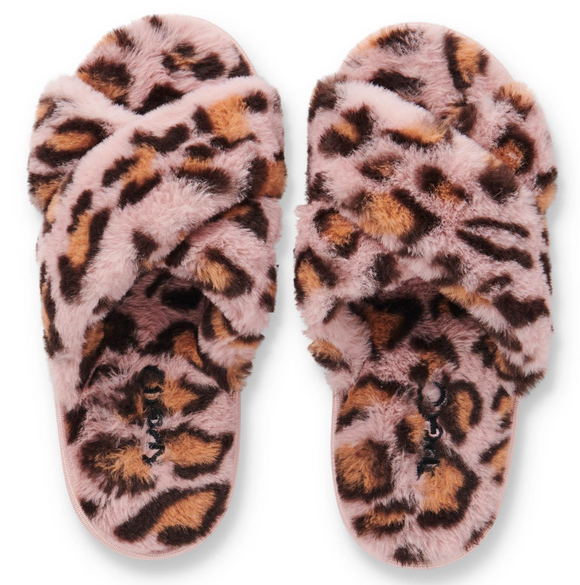 Kip & Co | Adult Slippers | Pink Cheetah
