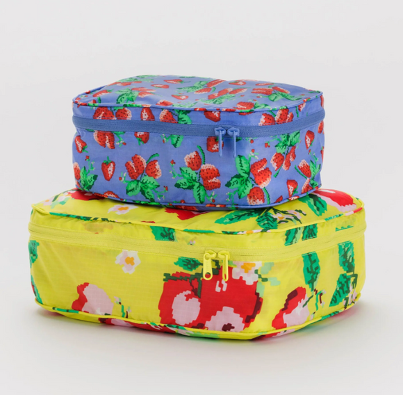 Baggu | Packing Cube Set | Needlepoint Fruit