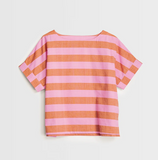 Nancybird | Dolman Top | Pink Rust Stripe