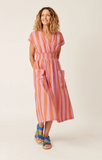 Nancybird | Hana Wrap Dress | Pink Rust Stripe