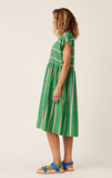 Nancybird |Tathra Woven Dress | Green Wide Stripe