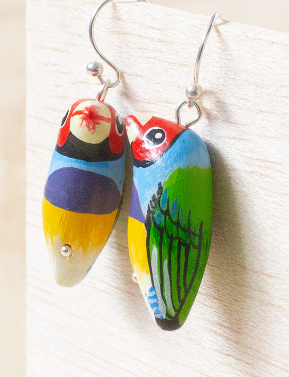 Songbird | Gouldian Finch Earrings