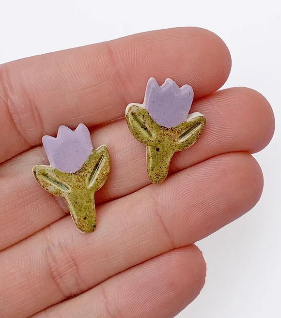 Togetherness |  Lilac Tulip Stud Earring