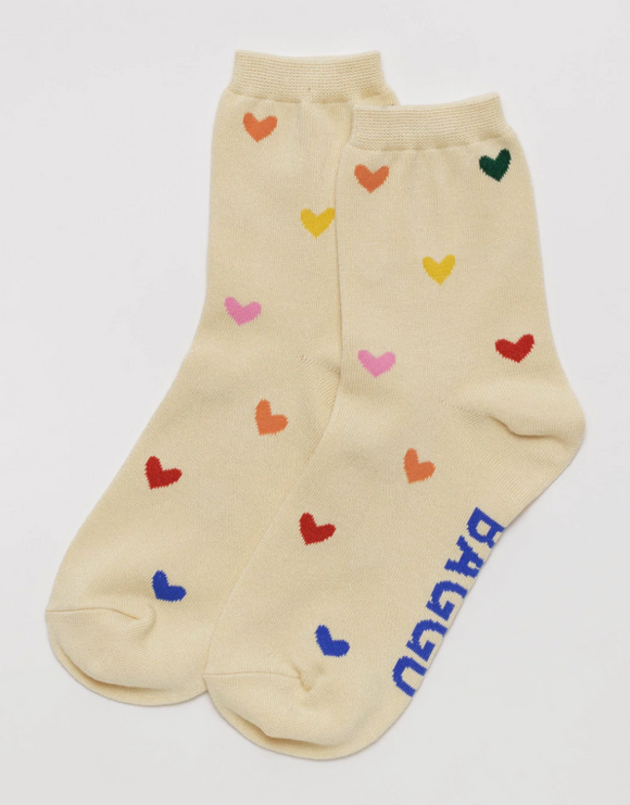 Baggu | Crew Sock | Hearts