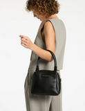 Status Anxiety | Mini Mountains Women's Black Leather Handbag