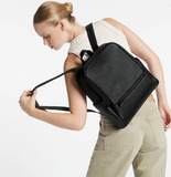 Status Anxiety | If You Call Women's Black Leather Backpack