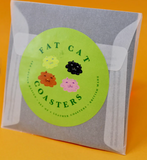 Ark Colour Design | Fat Cat Coasters | Set of 4