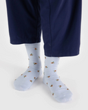 Baggu | Crew Sock | Blue Rosette