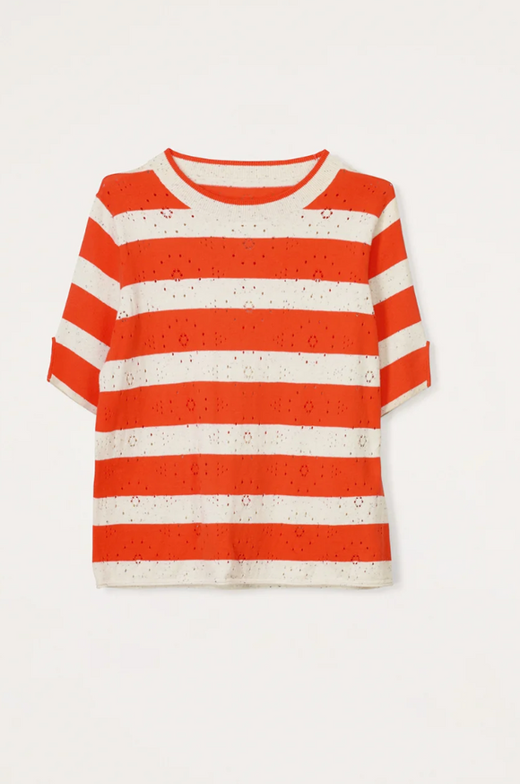 Nancybird | Rana Knit Tee | Red Stripe