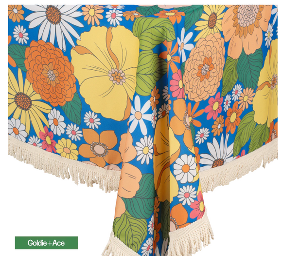 Kollab | Fringed Tablecloth | Goldie + Ace Zoe Floral