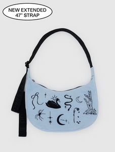 Baggu | Medium Nylon Crescent Bag | Embroidered Ballet Icons