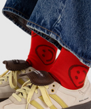 Baggu | Crew Sock | Red Happy