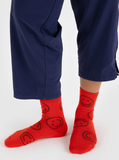 Baggu | Crew Sock | Red Happy