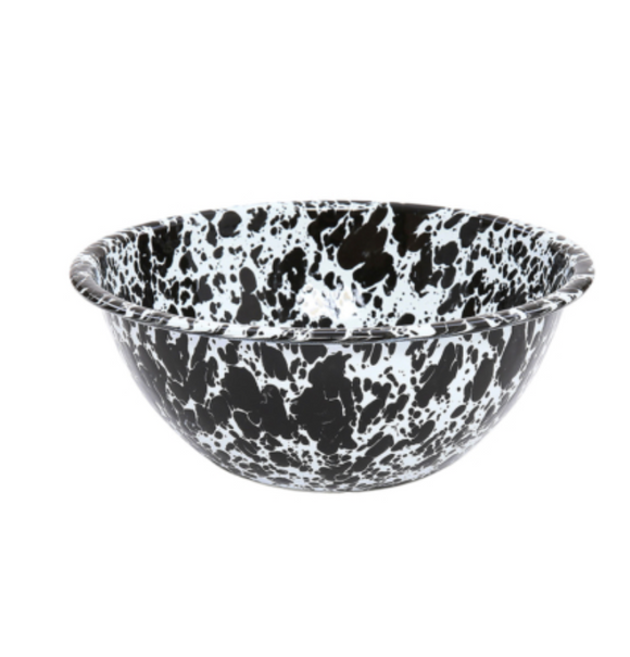 Crow Canyon | Splatter Enamelware | Small Serving Bowl | Black