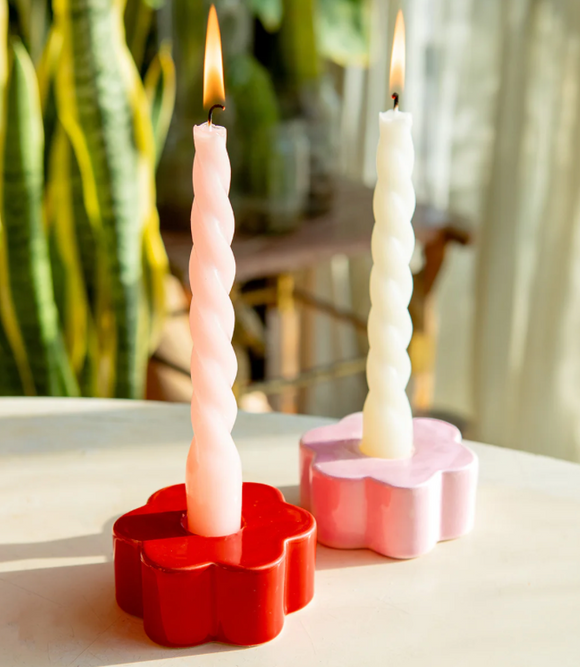 DOIY | Daisy Candle Holder | Red