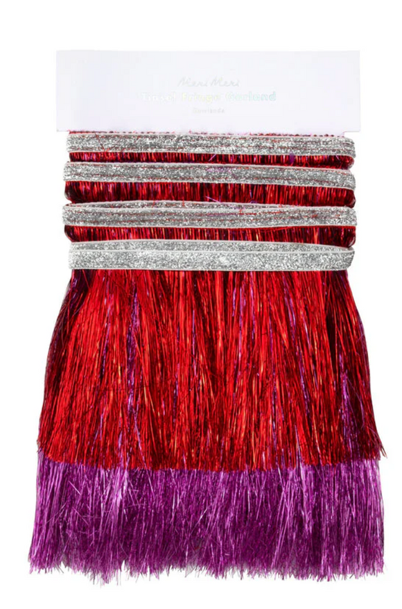 Meri Meri | Red + Pink Tinsel Fringe Garland