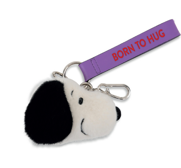 Snoopy ECO Fuzzy Cream Bag Charm 8cm