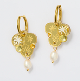 Martha Jean | Wattle Drop with Pearl Earrings | Gold