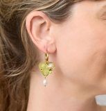 Martha Jean | Wattle Drop with Pearl Earrings | Gold