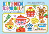 Kitchen Kawaii | A book of 20 cute postcards to colour + send