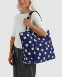 Baggu | Small Cloud | Navy and Cream Polka Dot