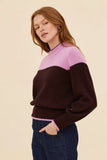 Frock Me Out | Bell Sleeve Alpaca Knit Jumper | Orchid + Burgundy