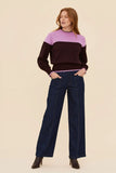 Frock Me Out | Bell Sleeve Alpaca Knit Jumper | Orchid + Burgundy