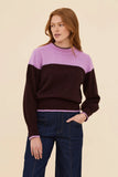 Frock Me Out | Bell Sleeve Alpaca Knit Jumper | Orchid + Burgundy