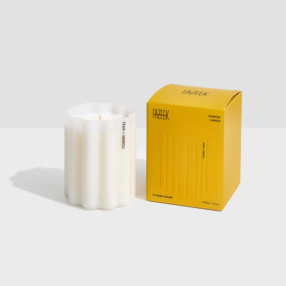 Fazeek Handmade Soy Wave Candle | Teak + Neroli