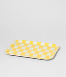 Wrap | Birch Serving Tray | Yellow Gradient Check