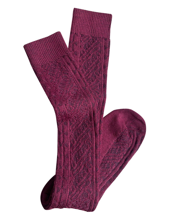 Tightology | Vintage Burgundy | Merino Wool Socks