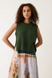 Nancybird | Billie Cable Vest | Cypress Green