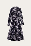 Nancybird | Mera Shirt Dress | Hydrangea Greyscale
