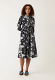Nancybird | Mera Shirt Dress | Hydrangea Greyscale