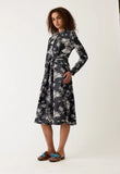 Nancybird | Mera Shirt Dress | Hydrangea Greyscale