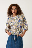 Nancybird | Zephyr Blouse | Blue Watercolour