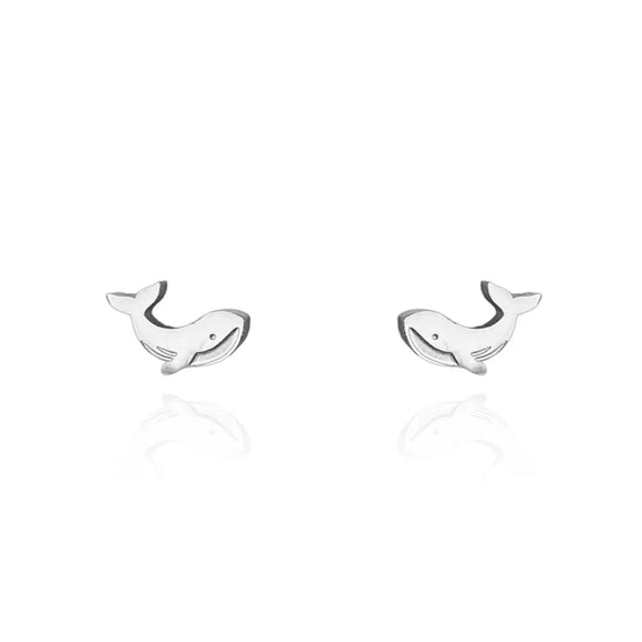 Originals Lab | Silver Whale Stud Earrings