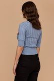 Frock Me Out | Zig Zag Elbow Knit | Dusty Blue