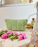 Kip & Co | Velvet Toiletry Bag | Pesto