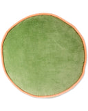 Kip & Co | Velvet Pea Cushion | Pesto