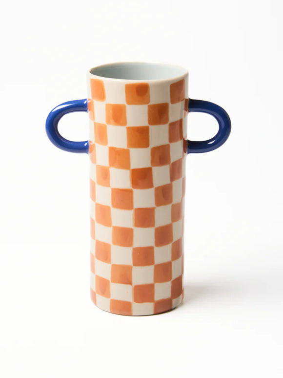 Jones & Co | Griffe Tan Check Bud Vase