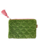 Kip & Co | Velvet Cosmetics Purse | Moss