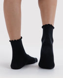 Baggu | Lettuce Edge Sock | Set of 2 | Black