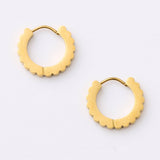 Martha Jean | Scallop Huggies Earrings | Gold
