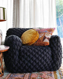 Kip & Co | Velvet Pea Cushion | Pecan
