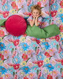 Kip & Co | Velvet Pea Cushion | Rhubarb