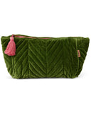 Kip & Co | Velvet Toiletry Bag | Moss