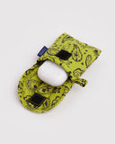 Baggu | Puffy Earbuds Case | Chartreuse Paisley