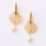 Martha Jean | Mini Shell Earrings | Gold Swirl