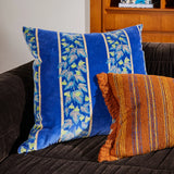 Sage x Clare | Agata Velvet Cushion | Ultramarine